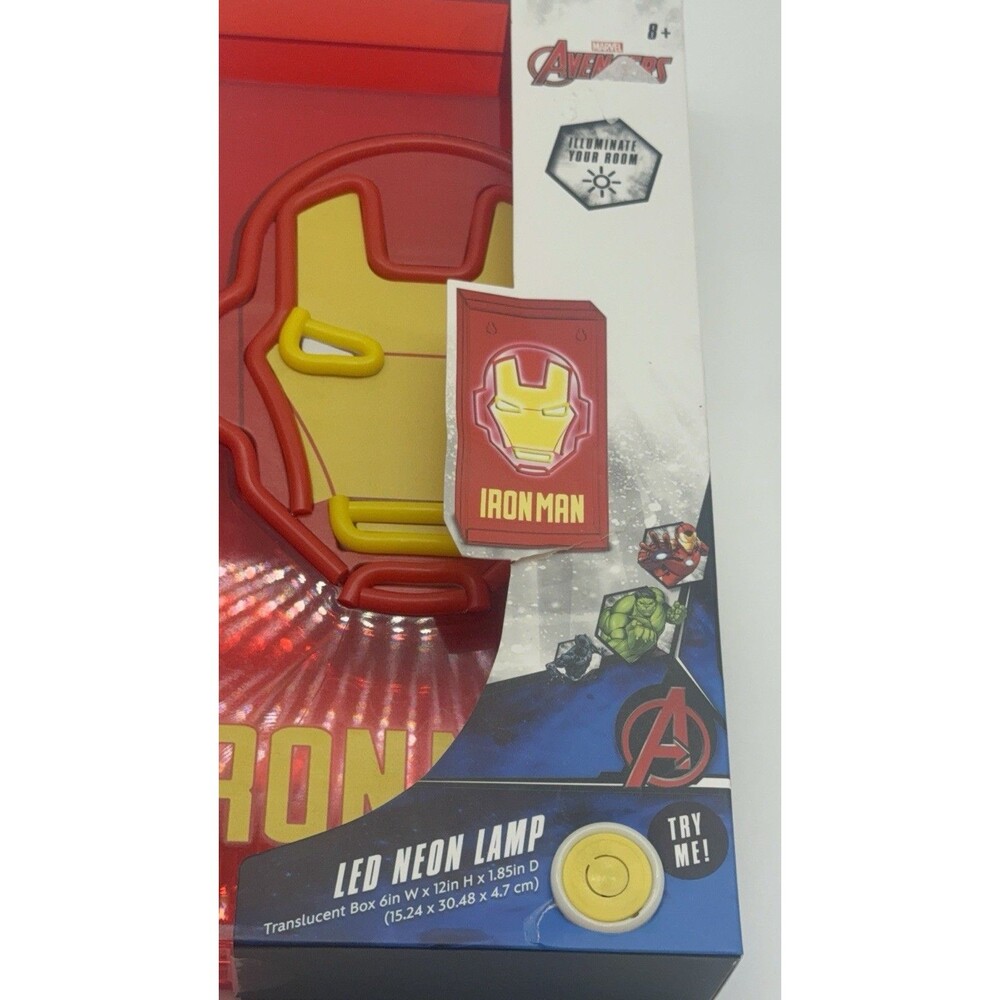 Iron Man 12x6 LED Neon Light In Translucent Box USB Powered